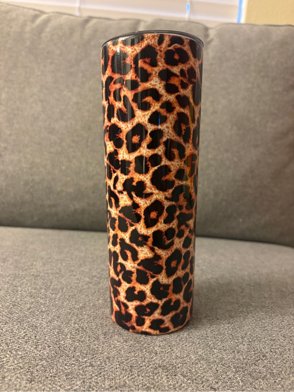Leopard Print Decorative Tumbler - Brown